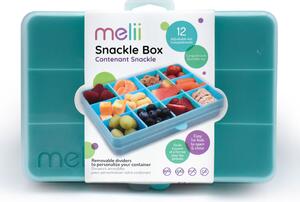 Melii Dělená krabička na svačinu Snackle box 12 přihrádek 1368 ml Barva: tyrkysová