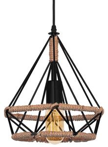 Toolight - Závěsná stropní lampa Barn - černá - APP678-1CP