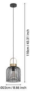 Závěsné světlo Roundham, průměr 22 cm
