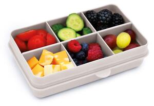 Melii Dělená krabička na svačinu Snackle box 6 přihrádek 684 ml Barva: béžová