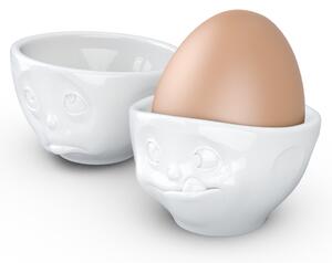 Mlsný a smutná set 2ks na vajíčko, omáčky No.2 58products (bílý porcelán)