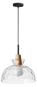 Toolight - Závěsná stropní lampa Suez - černá/transparentní - APP1184-1CPC