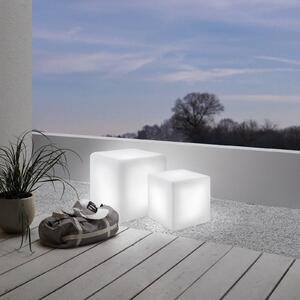 Venkovní světlo Bottona cube E27 bílá, 40 x 40 cm