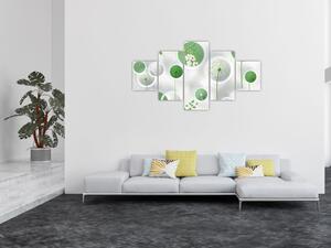 Obraz - Květy v kruzích (125x70 cm)