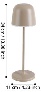 LED stolní lampa Mannera s baterií, písková