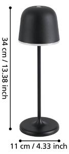 LED stolní lampa Mannera s baterií, černá