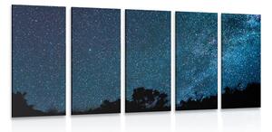 5-dílný obraz mléčná dráha mezi hvězdami Varianta: 100x50