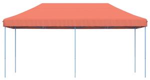 Skládací party stan pop-up terakota 580 x 292 x 315 cm