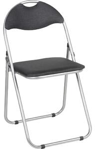 SKLÁDACÍ STOLIČKA, černá, barvy hliníku - Jídelní židle
