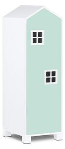 KONSIMO Dětská skříň MIRUM bílá zelená 40 x 126 x 45 cm