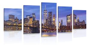 5-dílný obraz most v Brooklynu