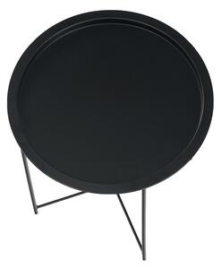 Černý příruční stolek RENDER s odnímatelným tácem