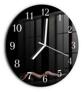 Skleněné hodiny na stěnu Žena zsob-fi30-00081192