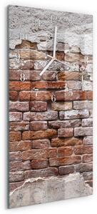 Skleněné hodiny vertikální Cihlový zsppb-30x60-00086748