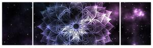 Obraz - Lotusová mandala ve vesmíru (170x50 cm)