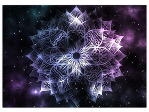 Obraz - Lotusová mandala ve vesmíru (70x50 cm)