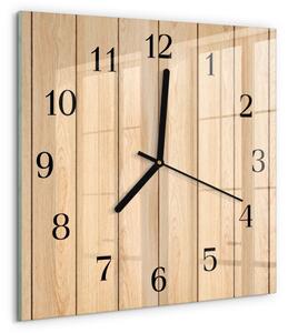 Skleněné hodiny na stěnu Dřevo zskc-30x30-00182543