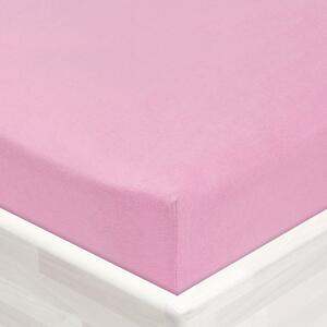 Jersey napínací prostěradlo JR-008 Růžová lila 90 x 200 - výška 20 cm
