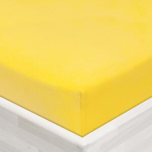 Jersey napínací prostěradlo JR-003 Žluté 90 x 200 - výška 20 cm