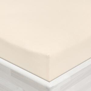 Jersey napínací prostěradlo JR-002 Smetanové 90 x 200 - výška 20 cm