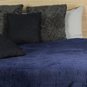 JAHU Deka XXL / Přehoz na postel tmavě modrá, 200 x 220 cm