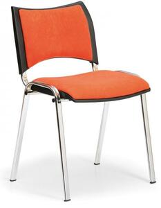 Konferenční židle SMART - chromované nohy oranžová