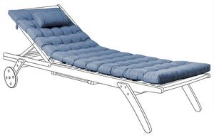 Polstr na zahradní lehátko CESANA PREMIUM 192 x 56 cm Modrá