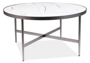 Konferenční stolek Elysia I, bílá / stříbrná