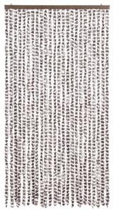 Závěs proti hmyzu taupe a bílý 100 x 230 cm žinylka