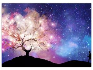 Obraz - Vesmírný strom (70x50 cm)