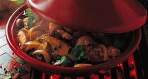 Tajine hrnec s poklicí na vaření, dušení, pečení 32 cm, 3 L Emile Henry (Barva-červená granátová)