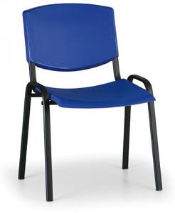 Konferenční židle Design - černé nohy modrá