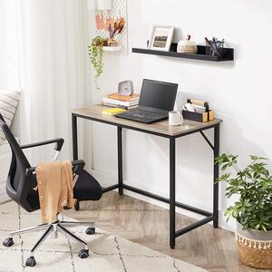 VASAGLE Kancelářský stůl jednoduchý šedé dřevo 100 x 50 x 75 cm