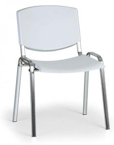 Konferenční židle Design - chromované nohy šedá