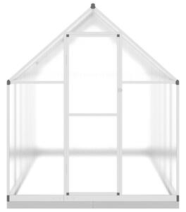 Skleník s podkladovým rámem stříbrný 334 x 169 x 202 cm hliník