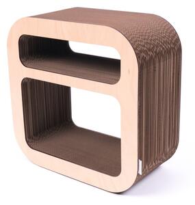 Noční stolek, polička z recyklovaného kartonu ROUNDSHELF KARTOONS (Barva-Přírodní)