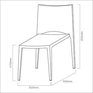 Židle Aqua Bontempi Casa (Barva Bílá-mat)
