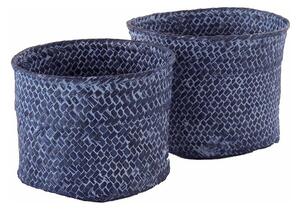 Set pletených košíků Compactor, 2 ks, modrá