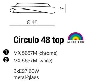 Moderní stropní svítidlo Circulo 48 bílé