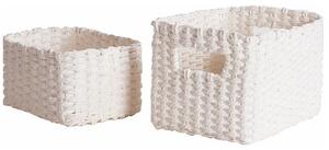 Set pletených košíků Compactor Lisou, 2 ks, bílá