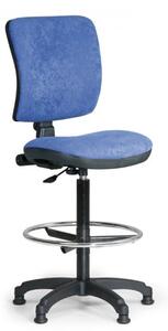 Pracovní židle Milano II s opěrkou nohou modrá