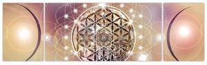 Obraz - Mandala s elementy (170x50 cm)