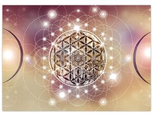 Obraz - Mandala s elementy (70x50 cm)