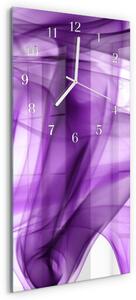 Skleněné hodiny vertikální Violový vzor zsppb-30x60-00085827