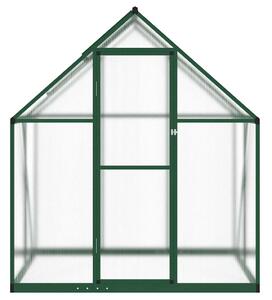 Skleník s podkladovým rámem zelený 169 x 114 x 195 cm hliník