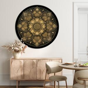 DUBLEZ | Elegantní zlatá mandala na zeď | UV tisk, Premium