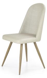 Halmar židle K214 + barva tmavě krémová, dub medový
