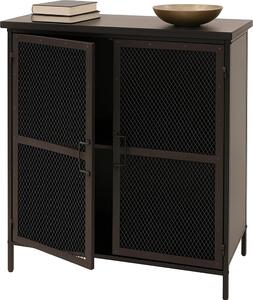 Lékárenská komoda HWC-O79, skíka s vysokými úlonými prostory, vintage ountlý vzhled 94x80x35cm, kovový vzhled