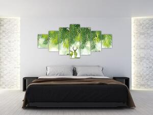 Obraz - Jeleni v lese (210x100 cm)
