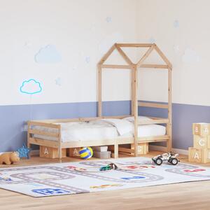 Válenda se střechou 80 x 200 cm masivní borové dřevo 3282188
